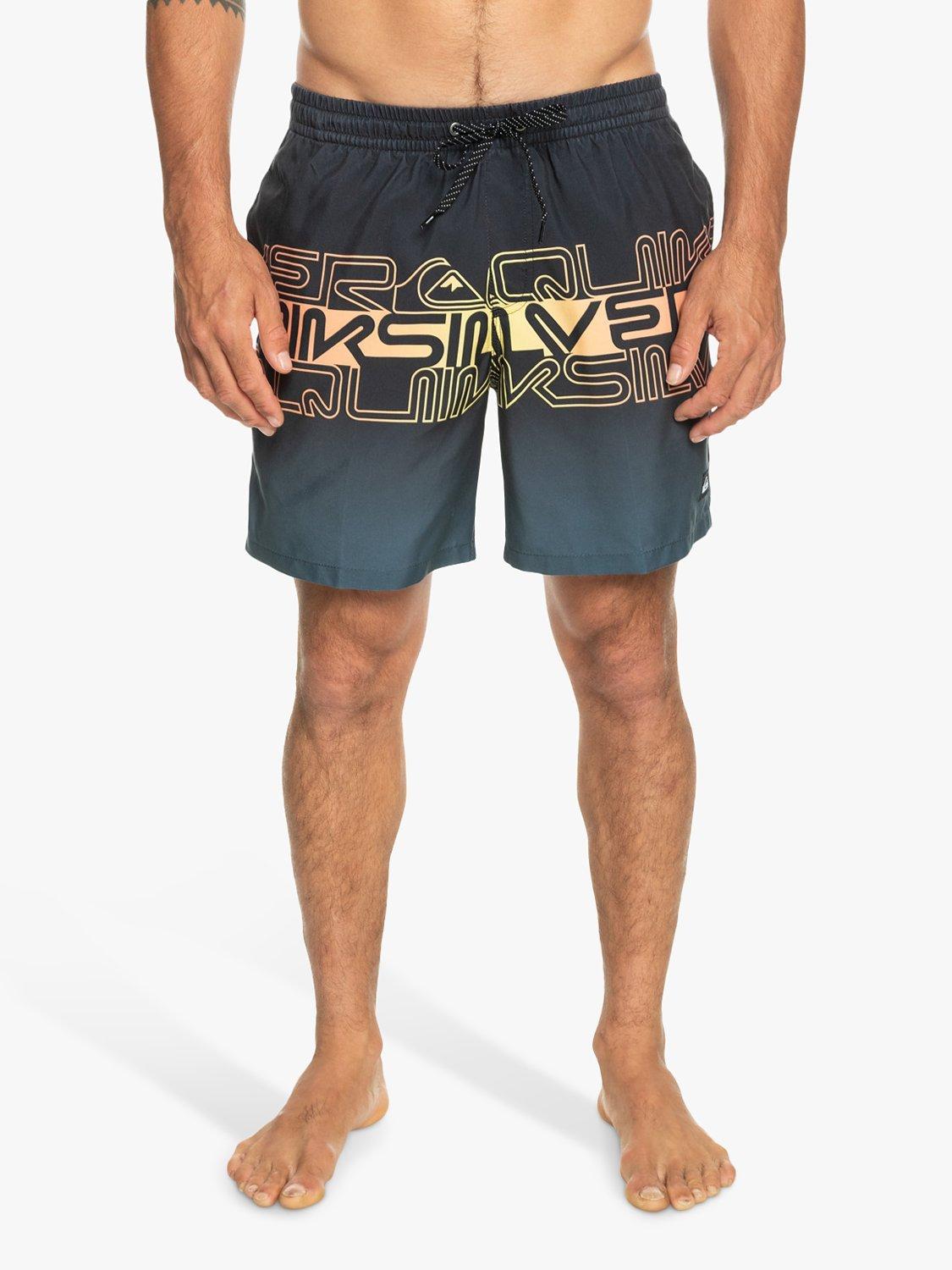 Quiksilver Recycled Polyester Swim Shorts, Black