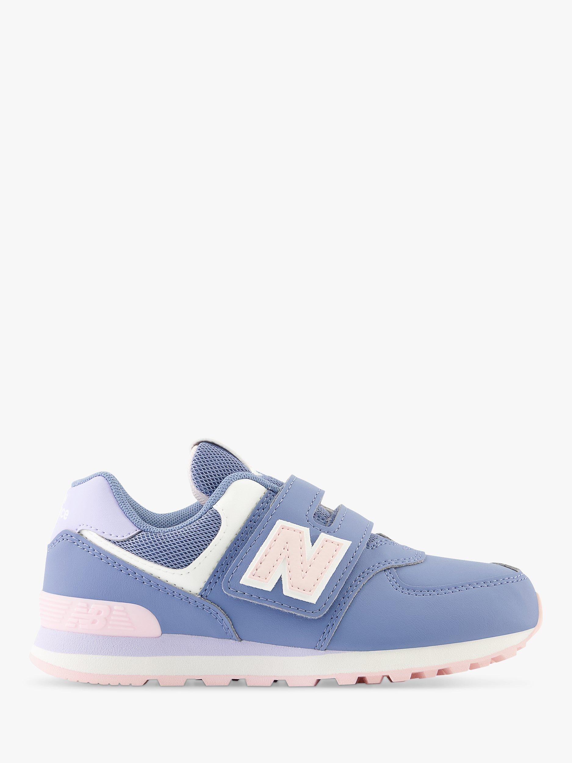 New Balance Kids' 574 Velcro Trainers, Mercury Blue