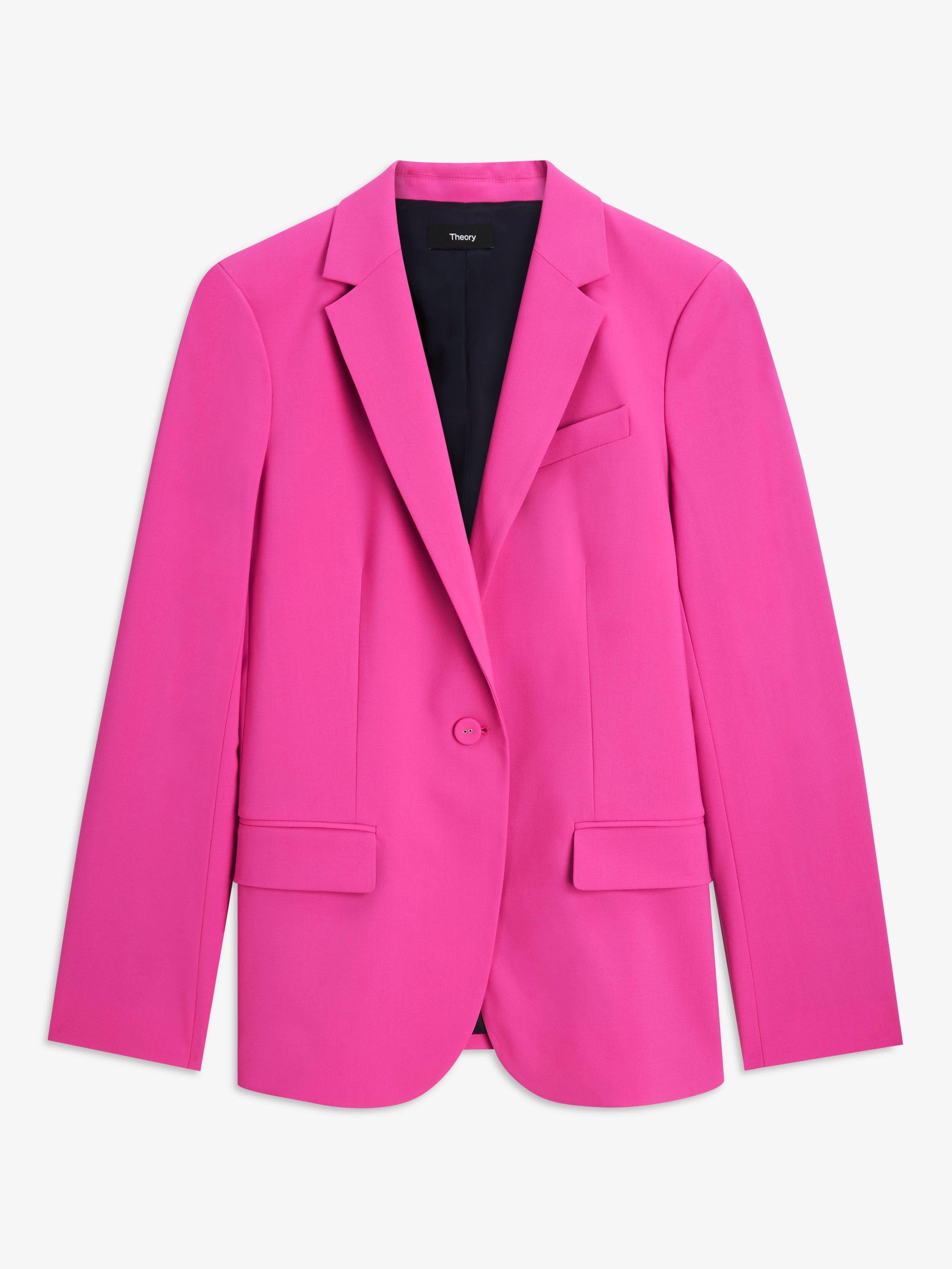 Theory Slim Fit Wool Blend Staple Blazer, Carnation