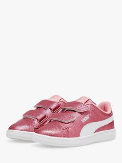 PUMA Kids' Smash 3.0 Glam PS Riptape Trainers, Pink