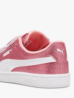 PUMA Kids' Smash 3.0 Glam PS Riptape Trainers - view 2, Pink