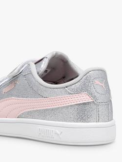 PUMA Kids' Smash 3.0 Glam PS Riptape Trainers - view 2, Silver