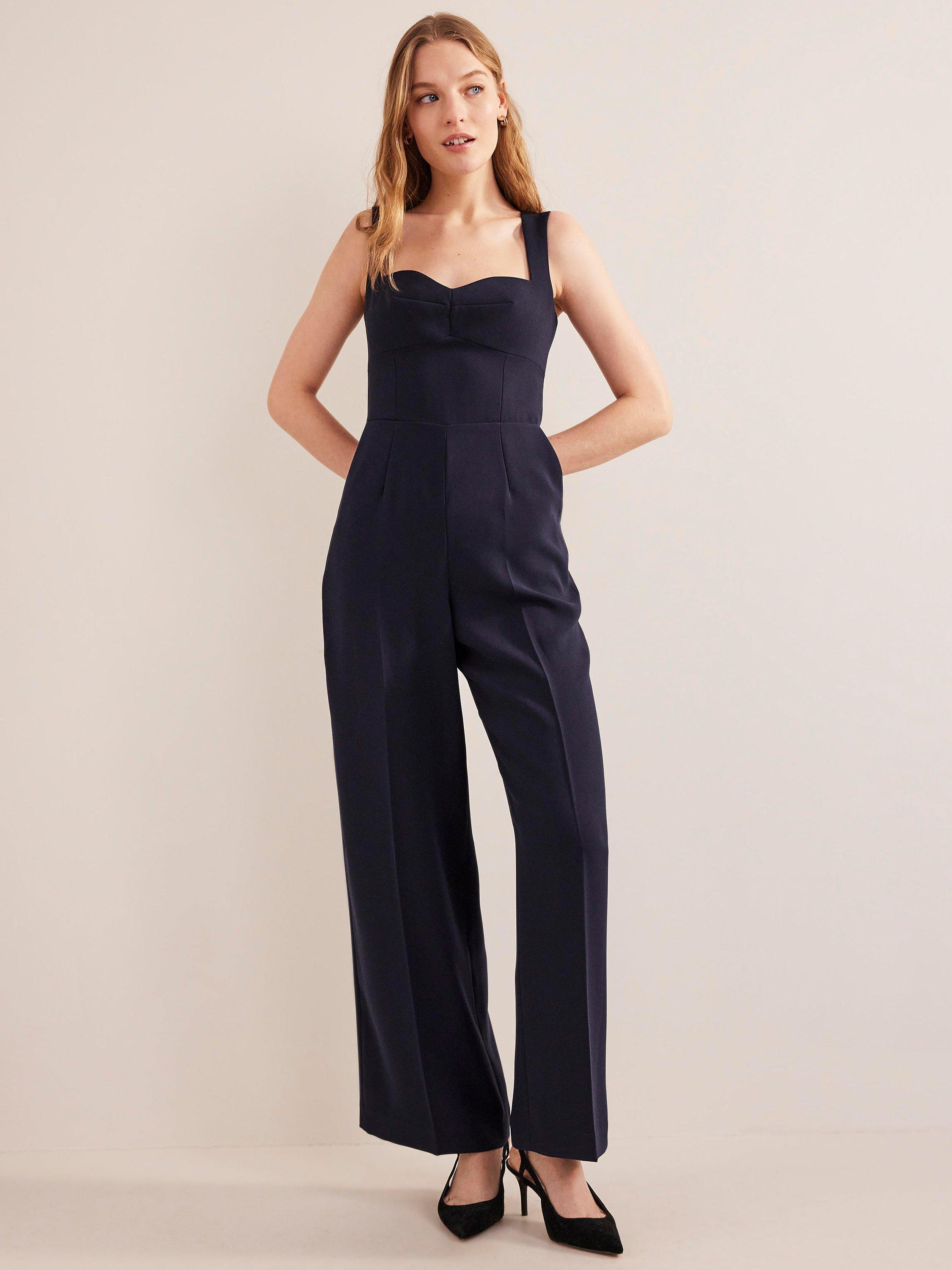 Boden Sweetheart Neckline Wide Leg Jumpsuit
