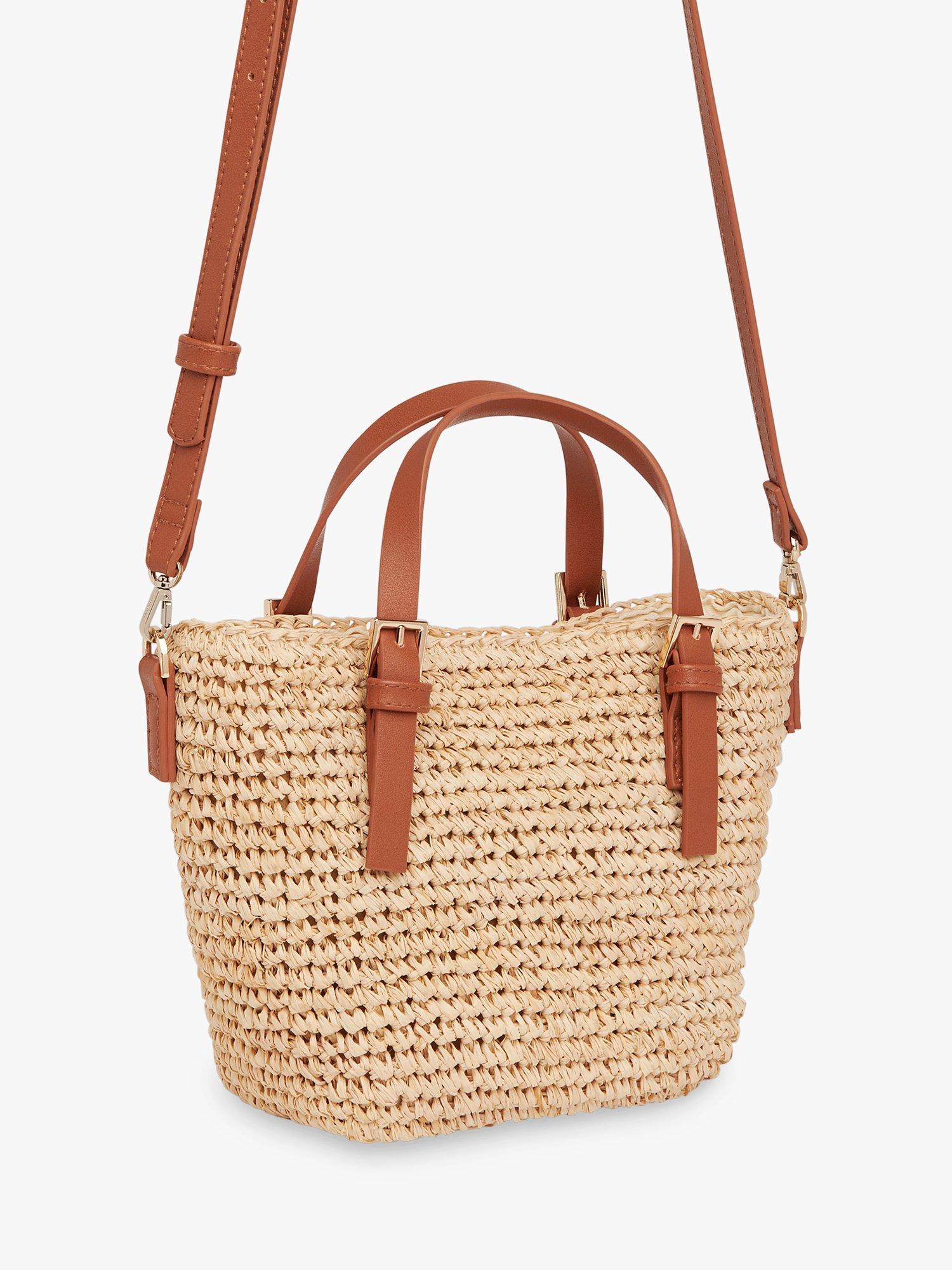 Product image 2 of 5, which shows Whistles Kiki Mini Handle Straw Bag, Neutral, One Size