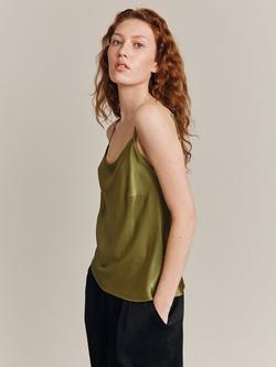 Ghost Jana Satin Camisole Top - view 2, Olive