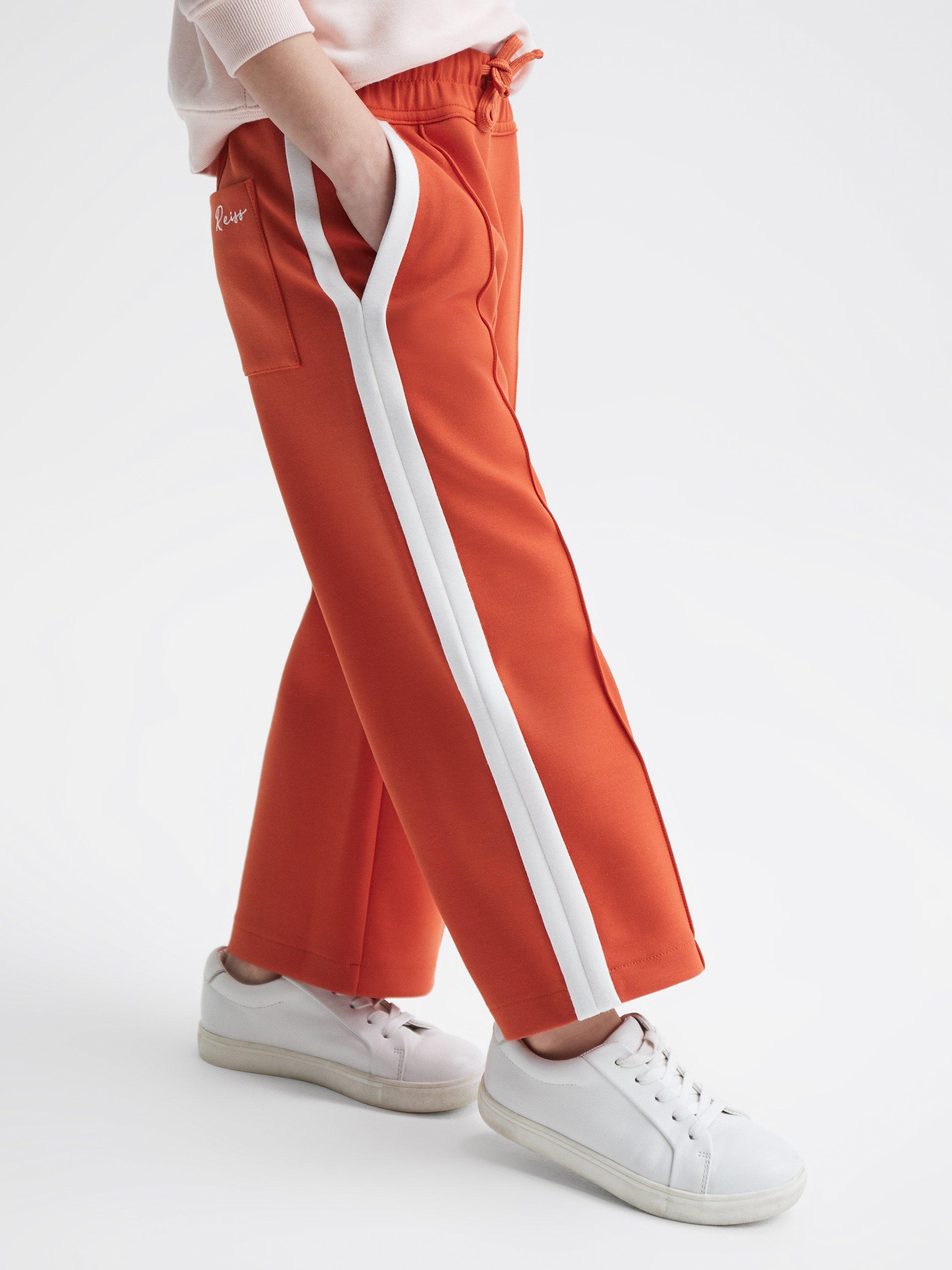 Reiss Kids' Tegan Tailored Jersey Trousers, Coral