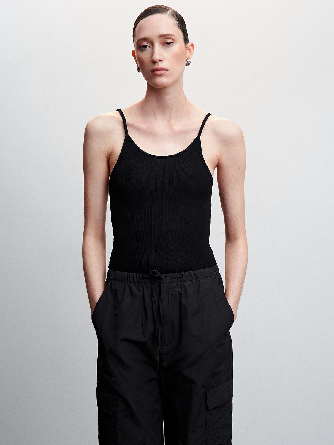 Mango Kim Ribbed Knit Strappy Vest Top