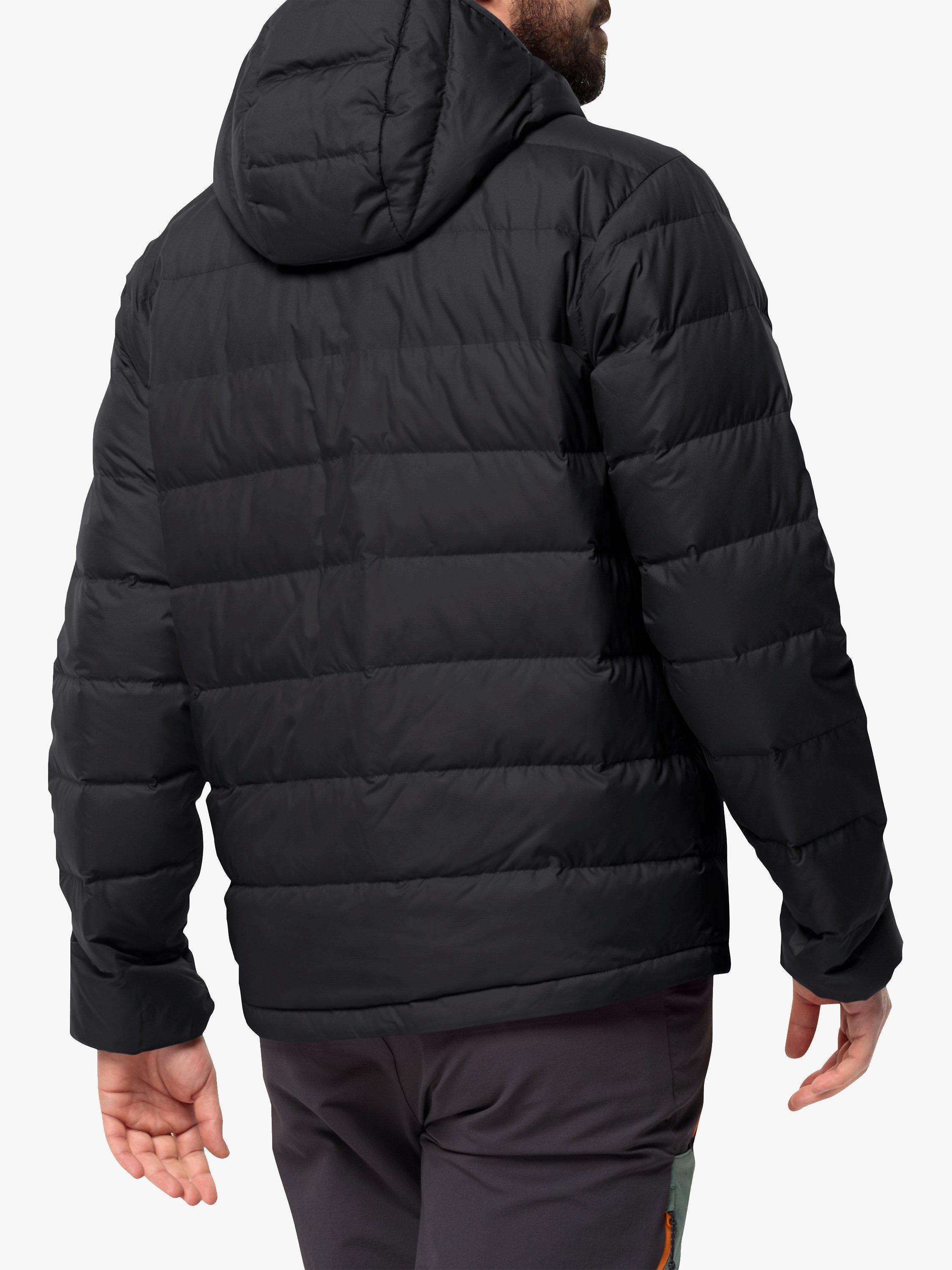 Product image 2 of 7, which shows Jack Wolfskin Ather Down Men's Hooded Jacket, Black, S