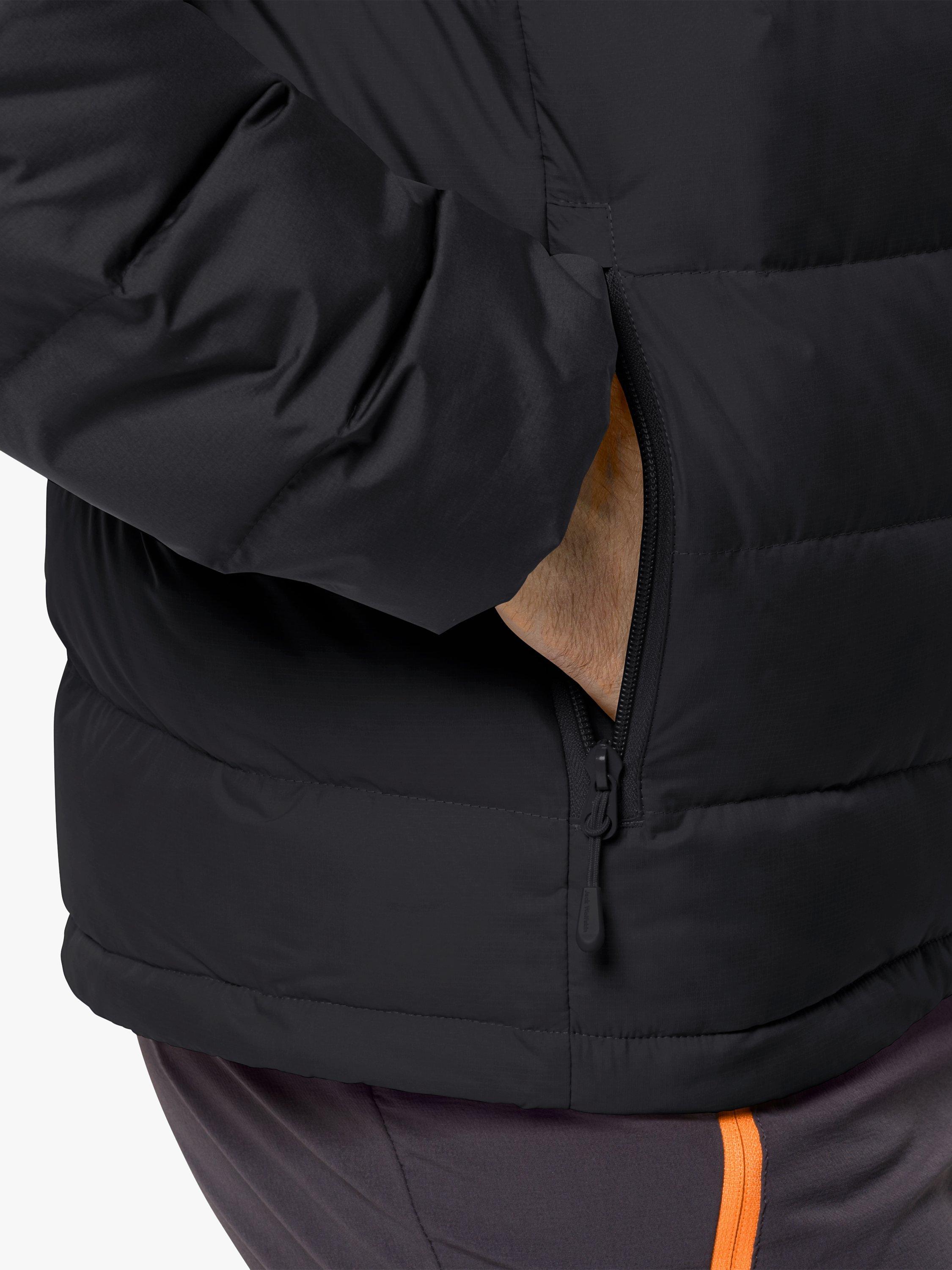 Product image 5 of 7, which shows Jack Wolfskin Ather Down Men's Hooded Jacket, Black, S