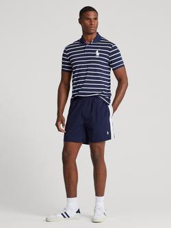 Polo Ralph Lauren X Wimbledon Ball Boy Striped Polo Top, French Navy, French Navy