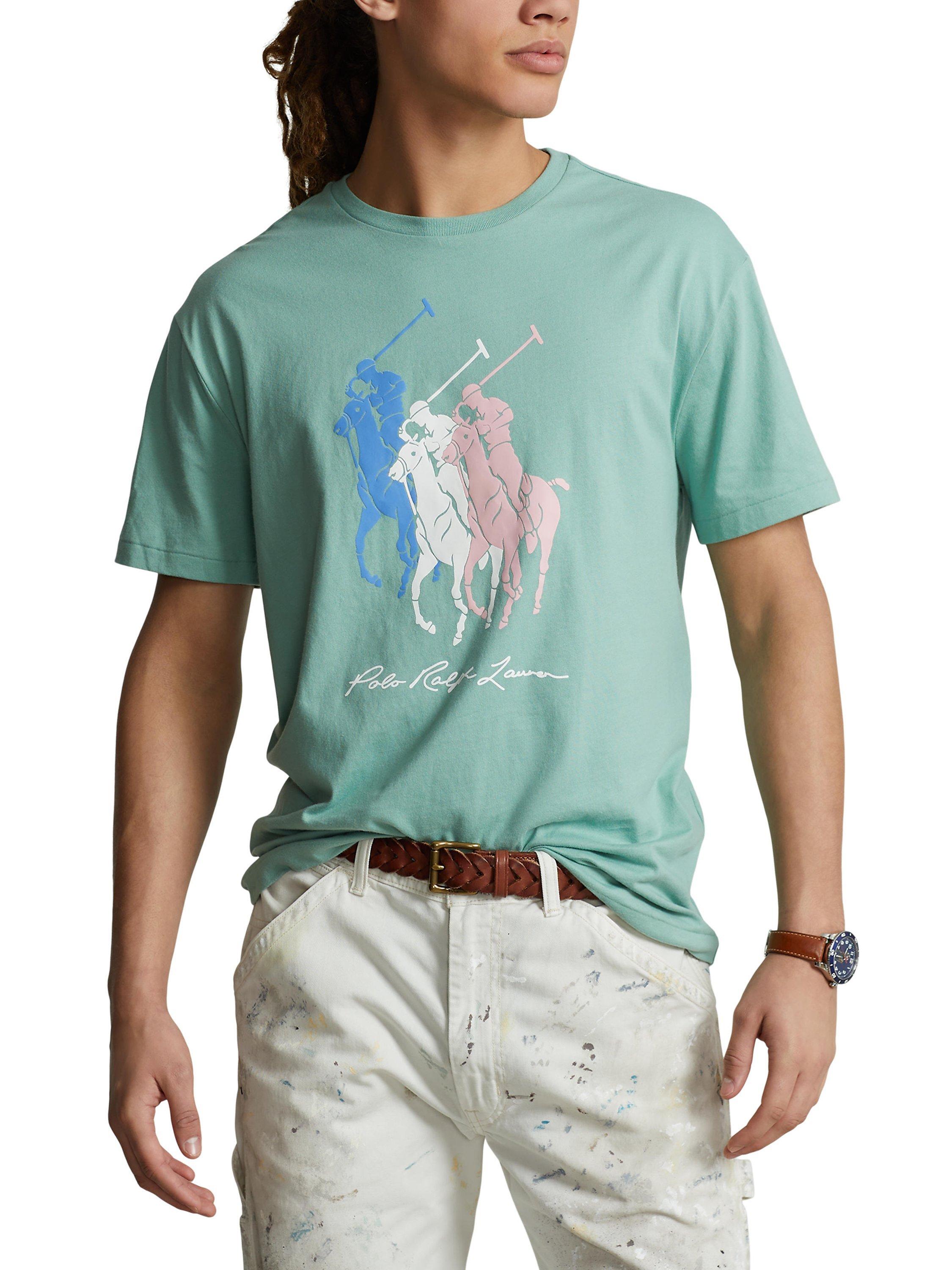 Polo Ralph Lauren Short Sleeve Big Pony Print T-Shirt, Essex Green, XL