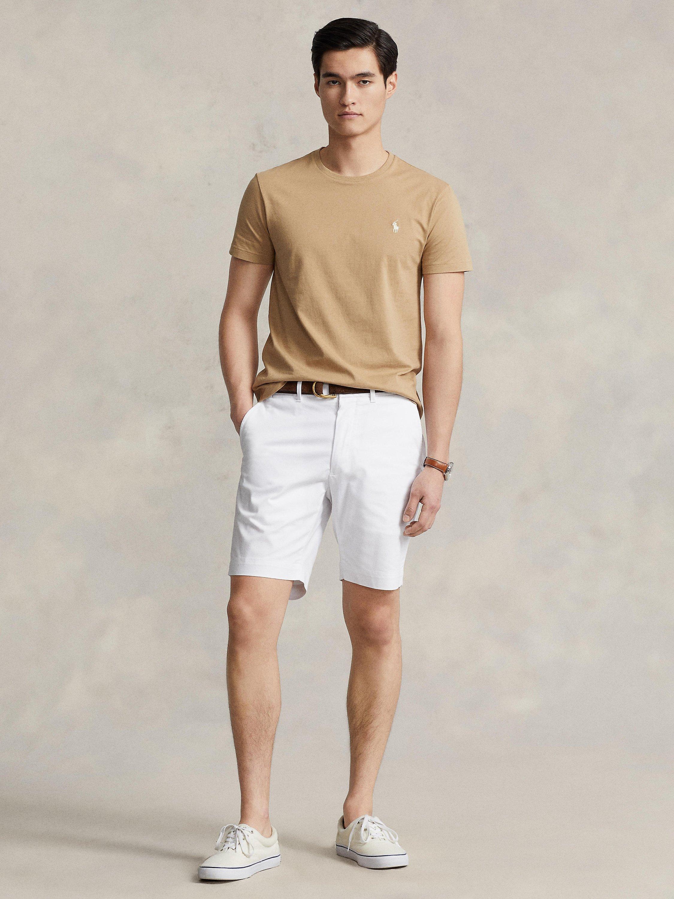 Product image 1 of 4, which shows Polo Ralph Lauren Custom Slim Fit T-Shirt, Luxury Tan, XXL