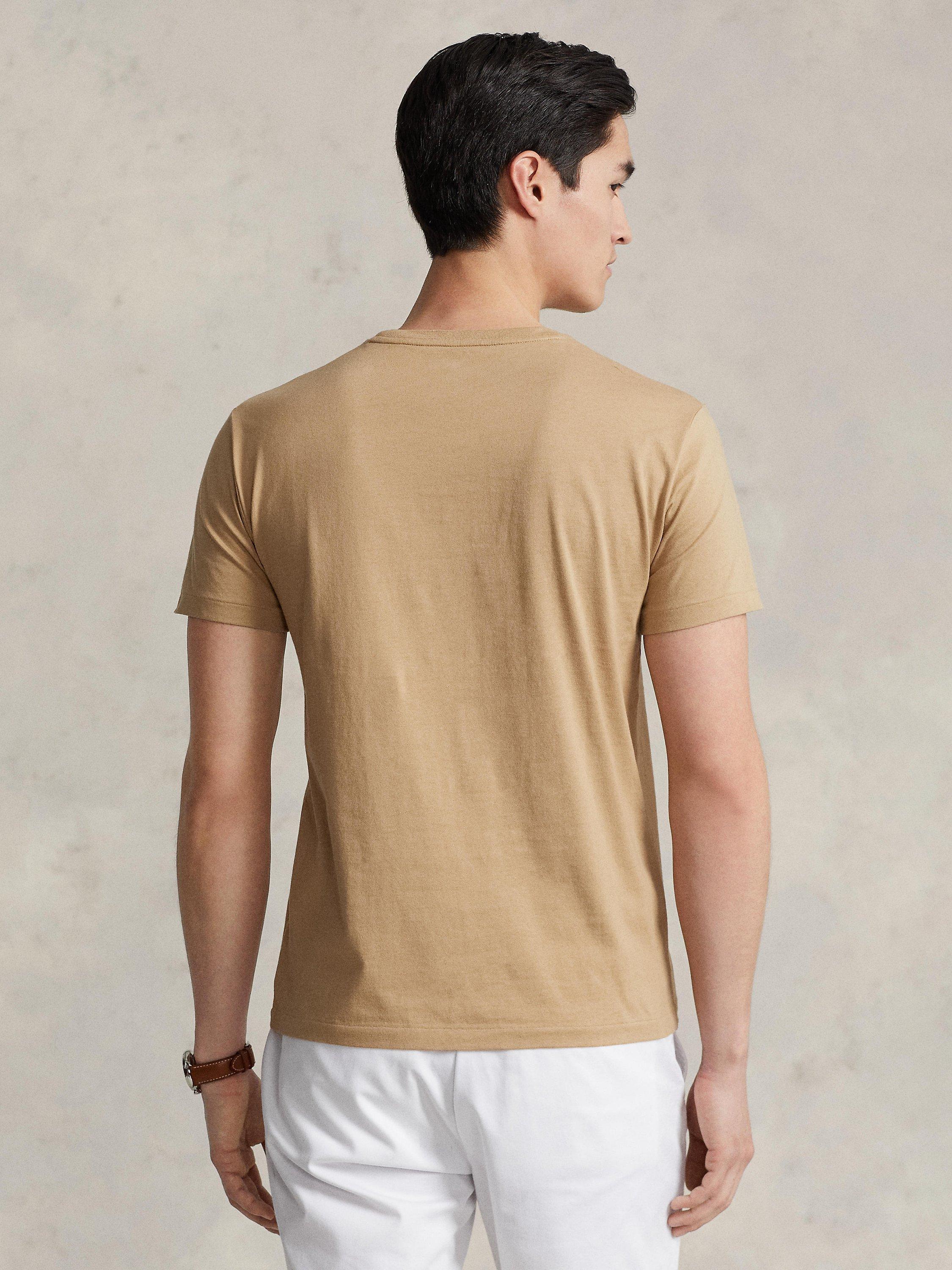 Product image 2 of 4, which shows Polo Ralph Lauren Custom Slim Fit T-Shirt, Luxury Tan, XXL