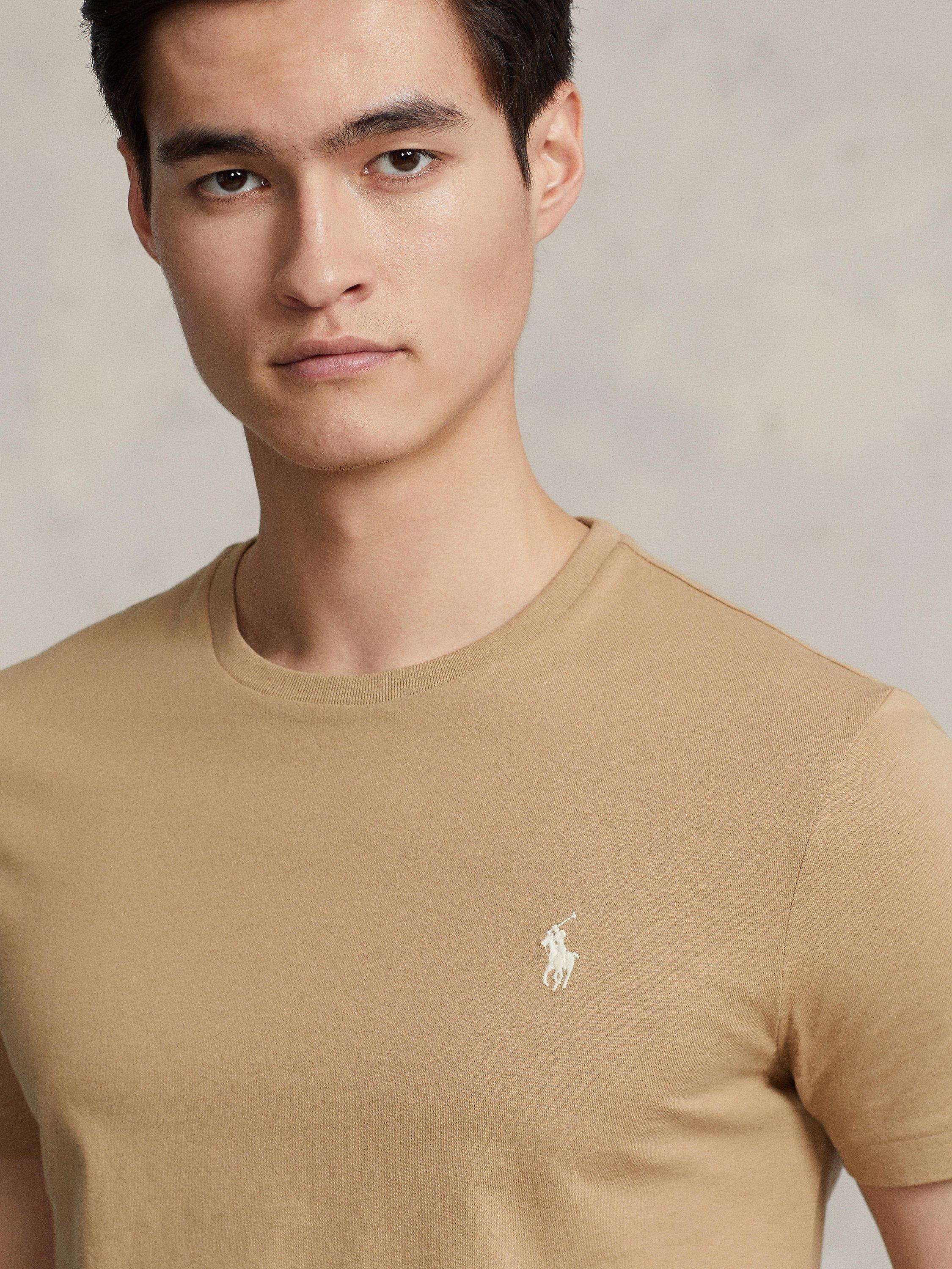Product image 4 of 4, which shows Polo Ralph Lauren Custom Slim Fit T-Shirt, Luxury Tan, XXL