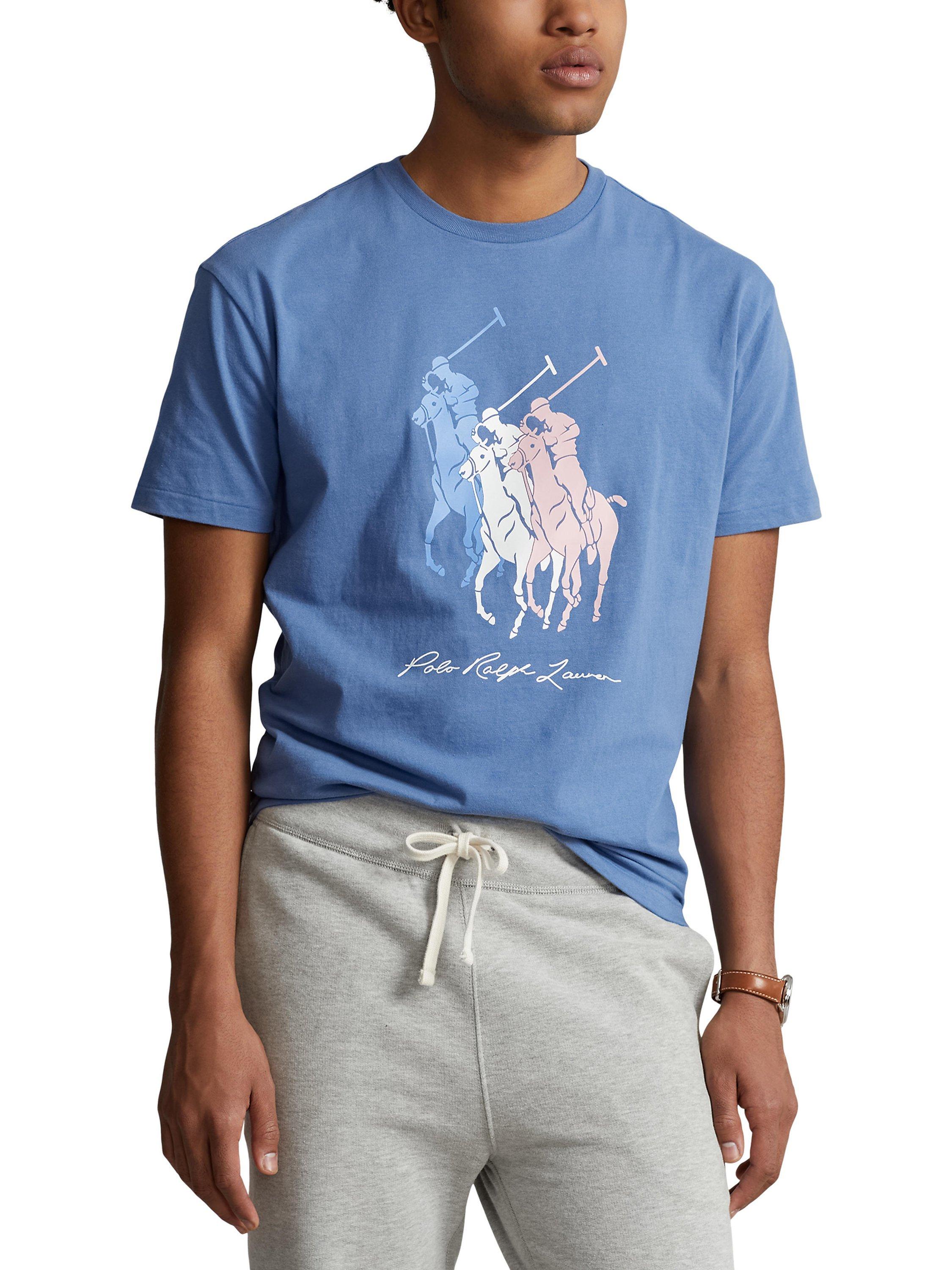 Polo Ralph Lauren Short Sleeve Big Pony Print T-Shirt, French Blue