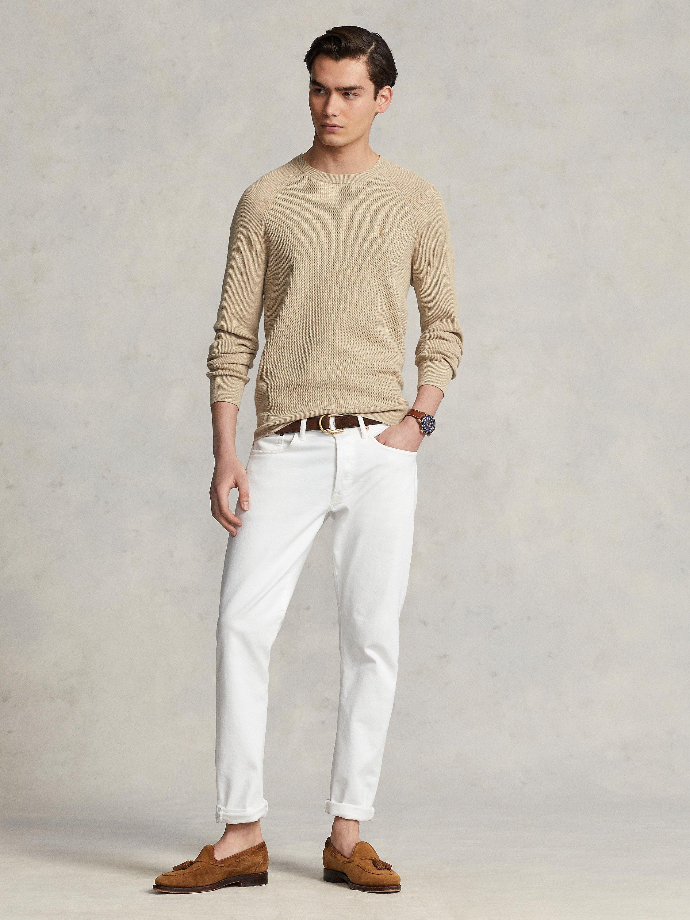 Polo Ralph Lauren Lightweight Long Sleeve Jumper, Sand Dune Heather