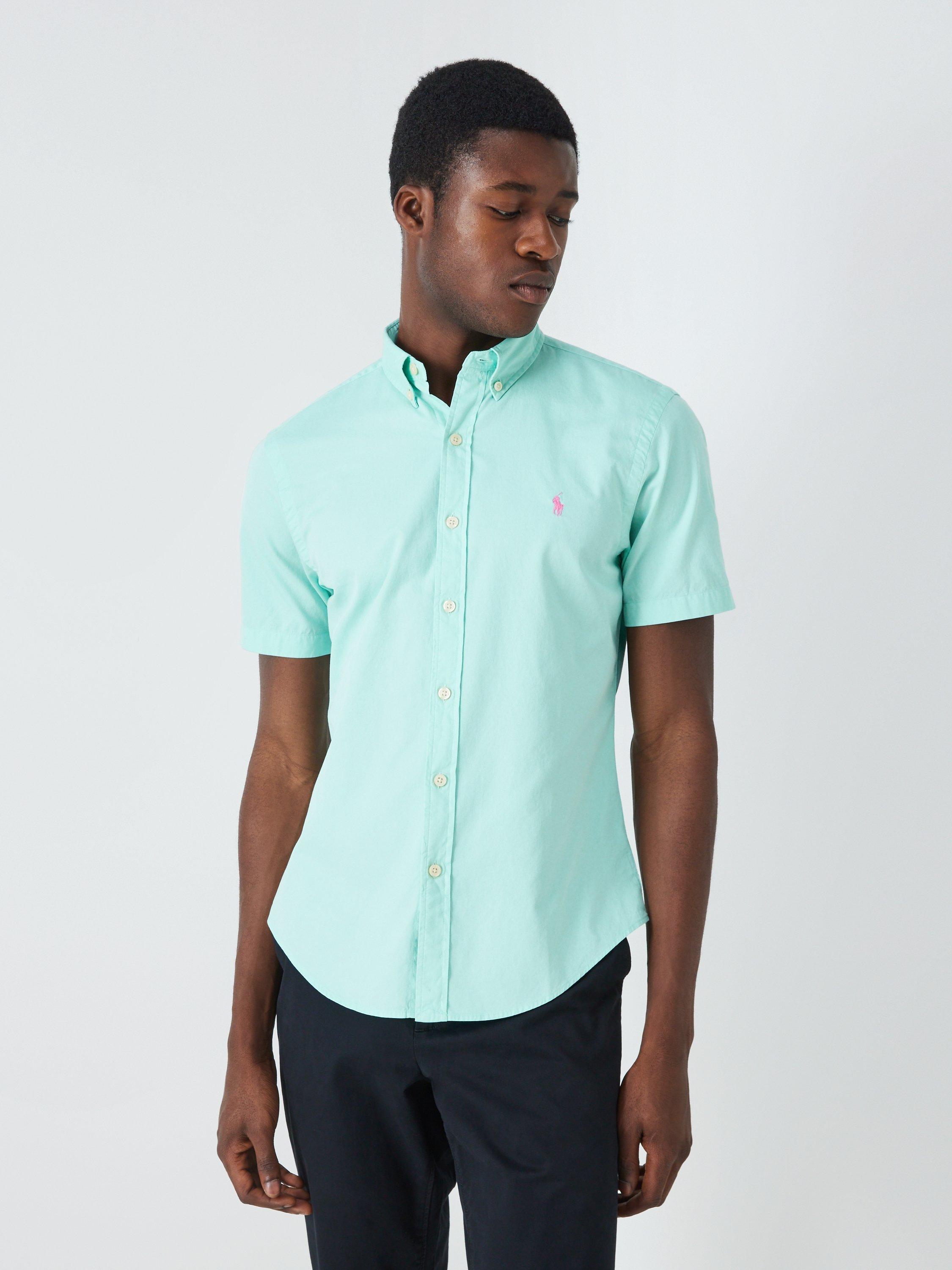 Ralph Lauren Button-Down Collar Short Sleeve Shirt, Island Aqua