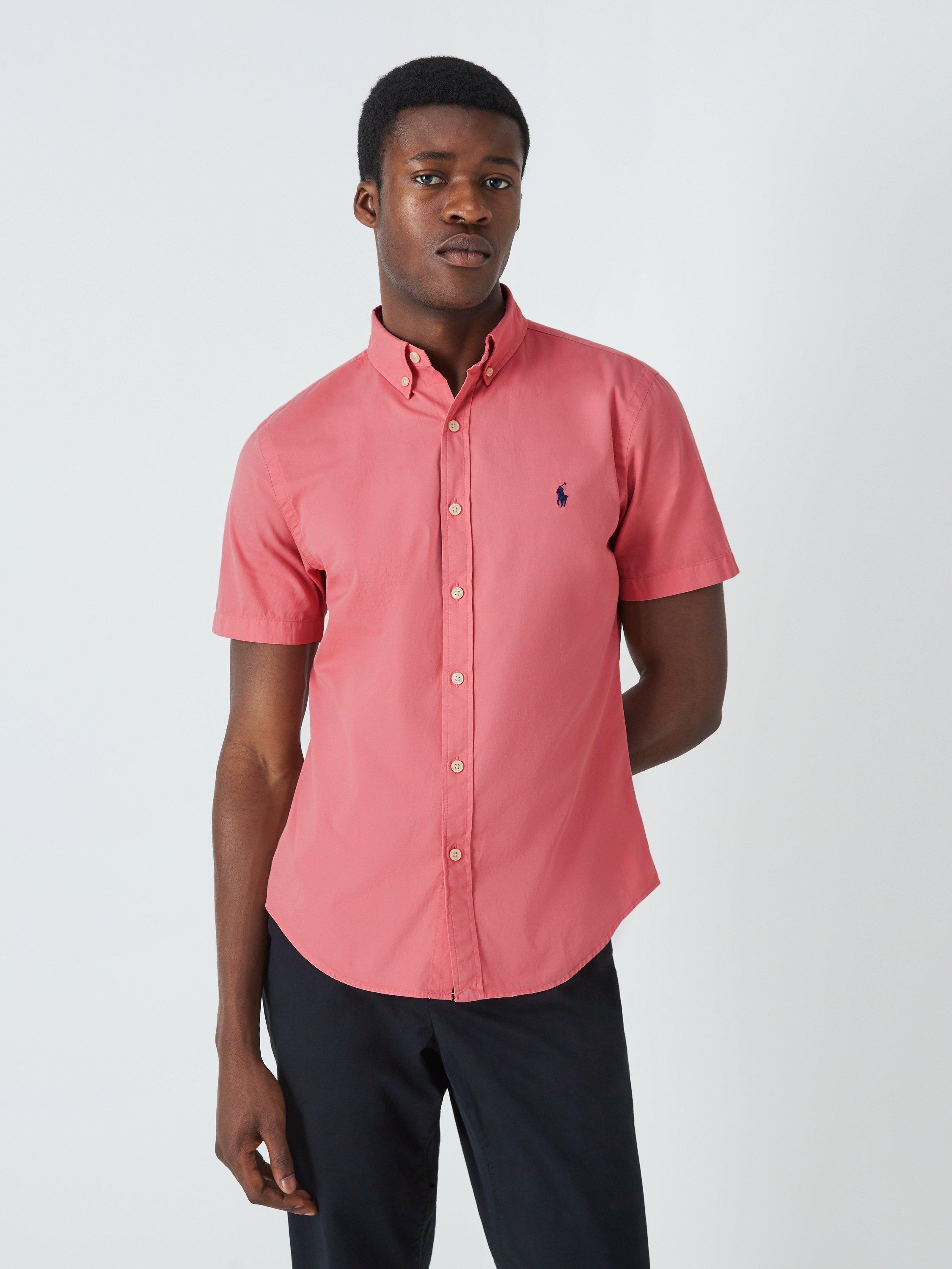 Ralph Lauren Button-Down Collar Short Sleeve Shirt, Desert Rose
