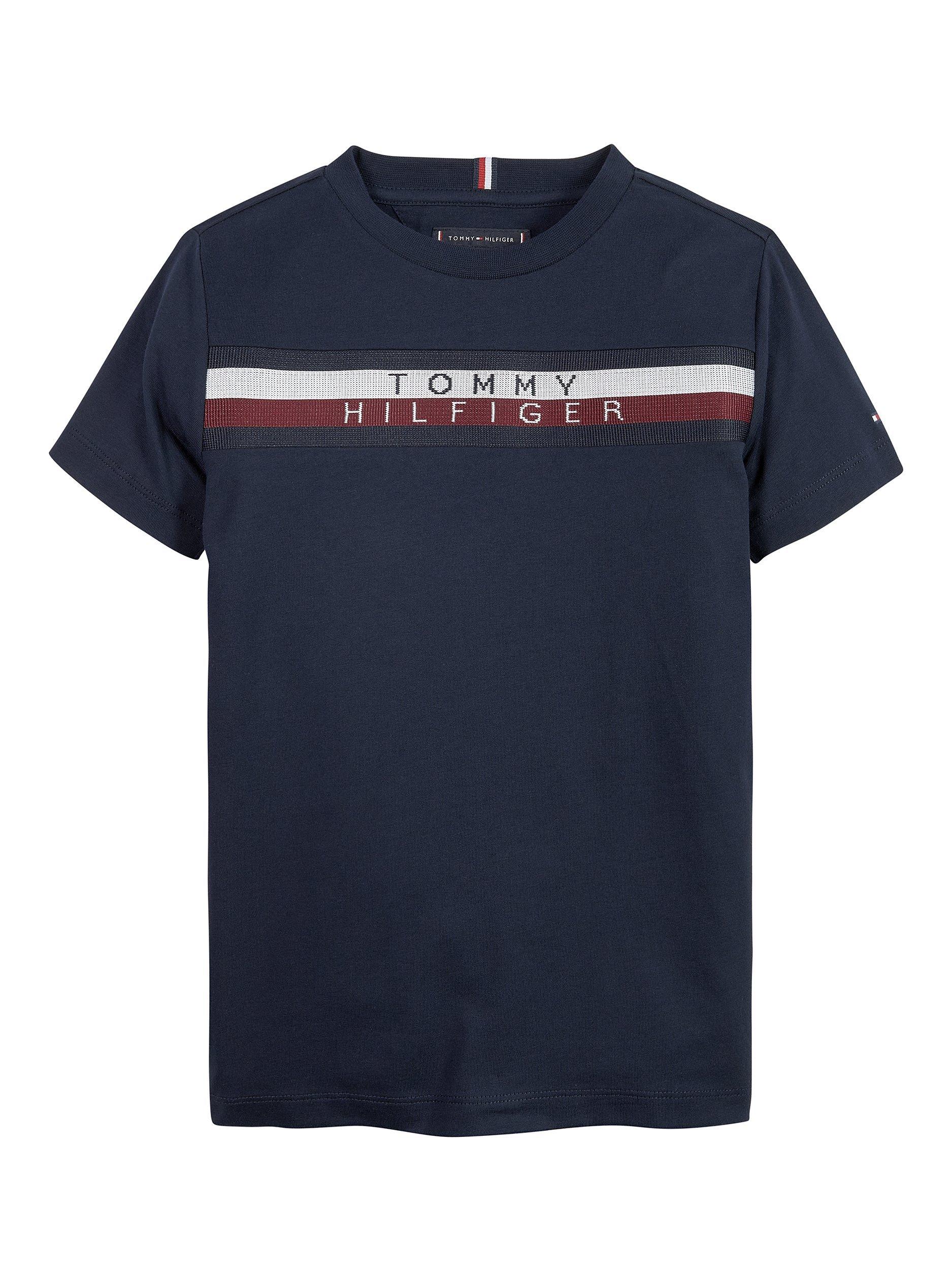 Tommy Hilfiger Kids' Global Stripe T-Shirt, Desert Sky