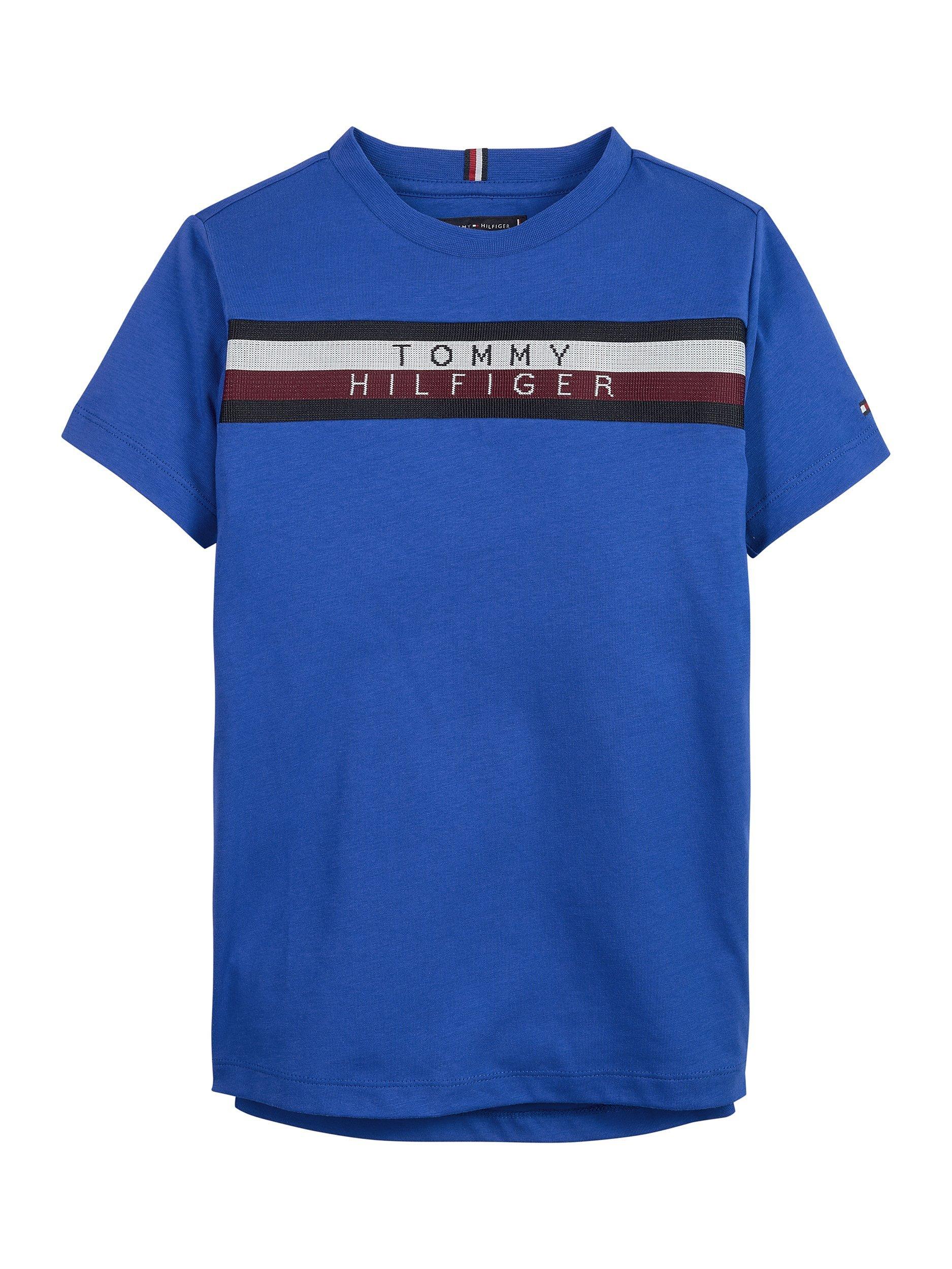 Tommy Hilfiger Kids' Global Stripe T-Shirt, Ultra Blue