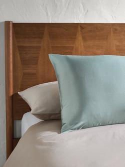 John Lewis Organic Mulberry Silk Standard Pillowcase - view 2, Dark Sage