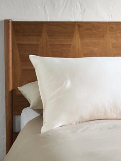 John Lewis Organic Mulberry Silk Standard Pillowcase - view 2, Natural Cream