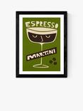 EAST END PRINTS Fox & Velvet 'Espresso Martini' Framed Print