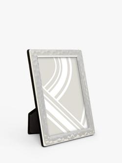 John Lewis Silver Plated Hammered Metal Photo Frame, Silver, Silver