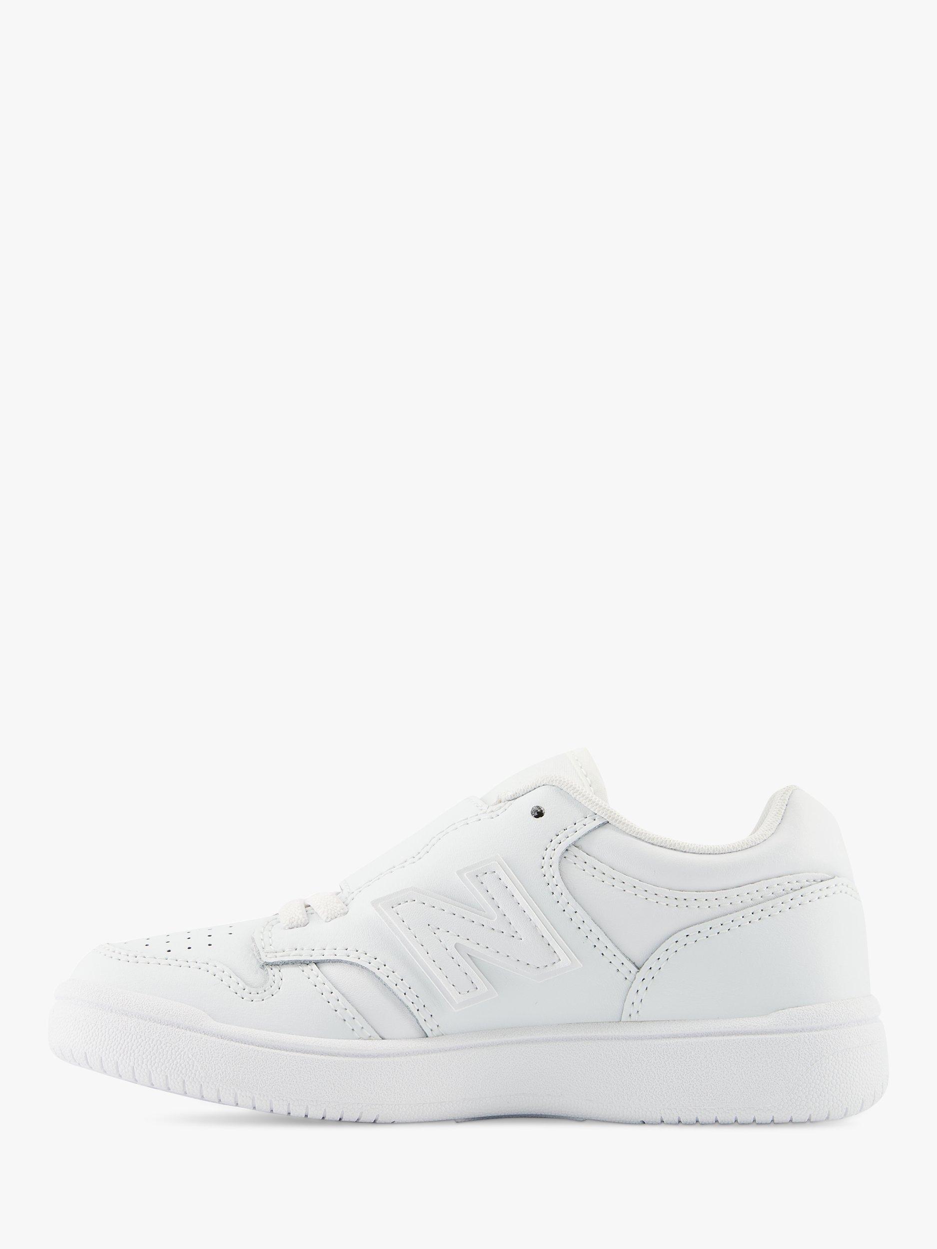 Product image 2 of 7, which shows New Balance Kids' 480 Bungee Lace Trainers, White, 1