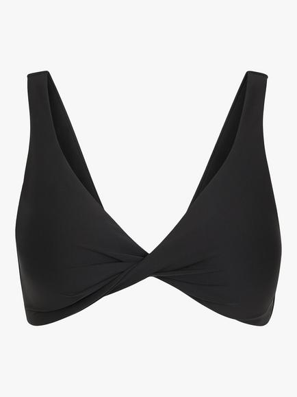 Whistles Twist Front Bikini Top, Black