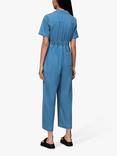 Whistles Ciara Denim Boilersuit, Mid Blue