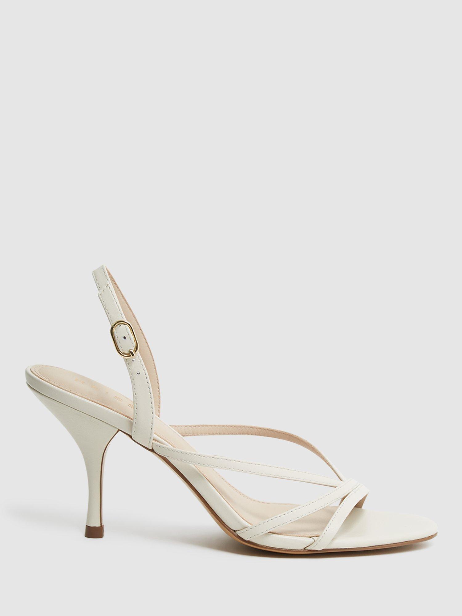 Reiss Clara High Heel Sandals, White