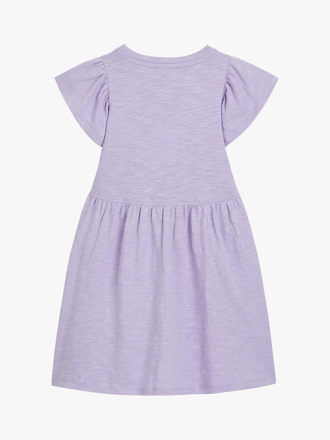 Product image 2 of 4, which shows Whistles Piper Jersey Dress, Lilac, 4-5 years