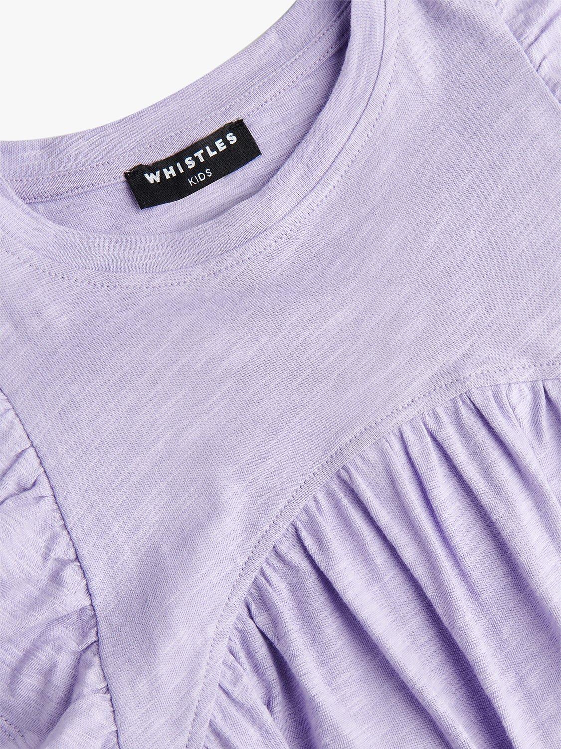 Product image 3 of 4, which shows Whistles Piper Jersey Dress, Lilac, 4-5 years