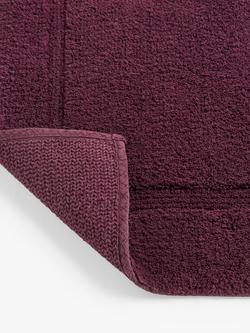 John Lewis Micro-Fresh Deep Pile Bath Mat - view 2, Damson