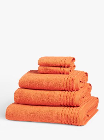 John Lewis Ultra Soft Cotton Towels, Dark Clementine