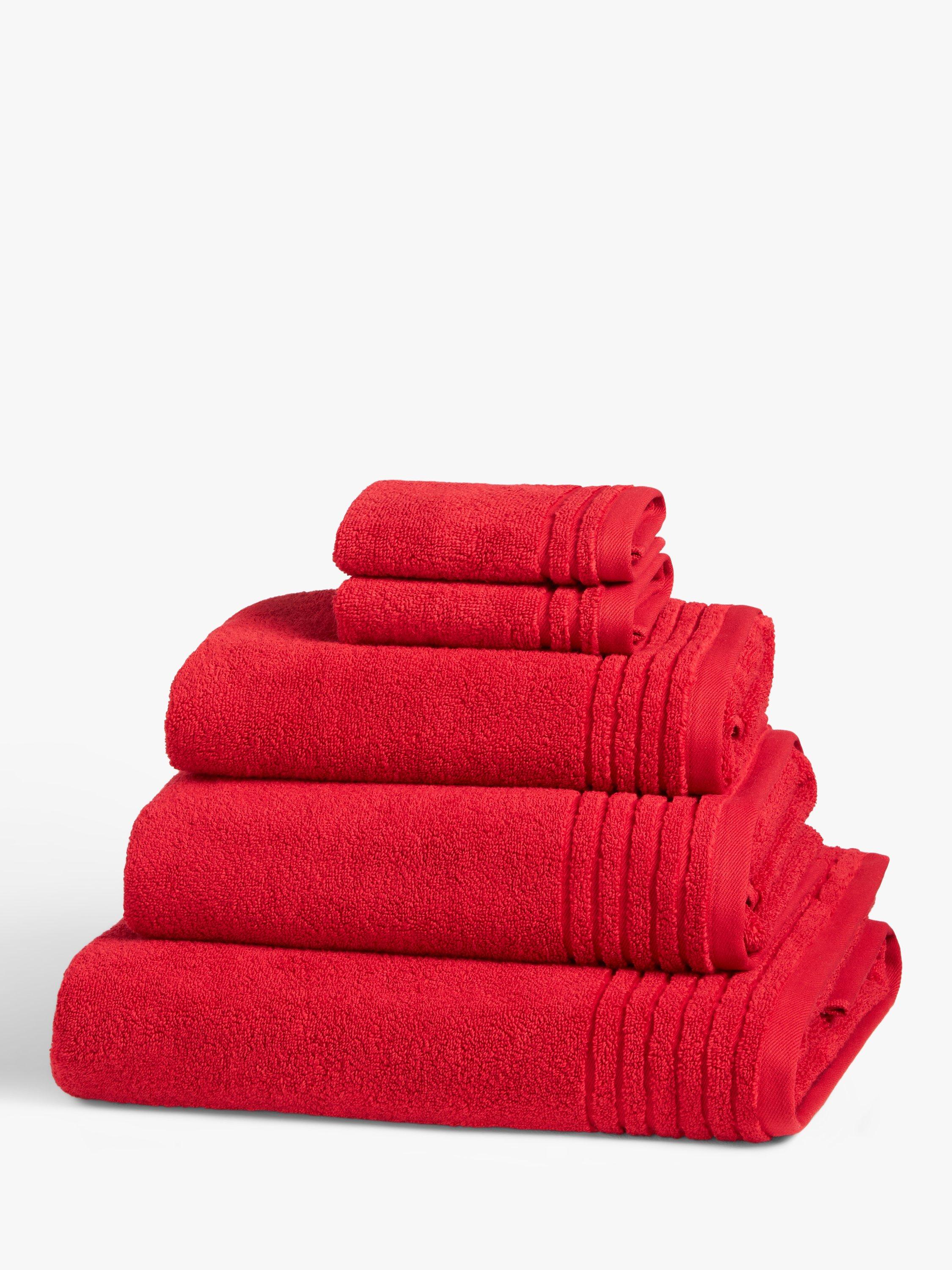 John Lewis Ultra Soft Cotton Towels Cherry Red