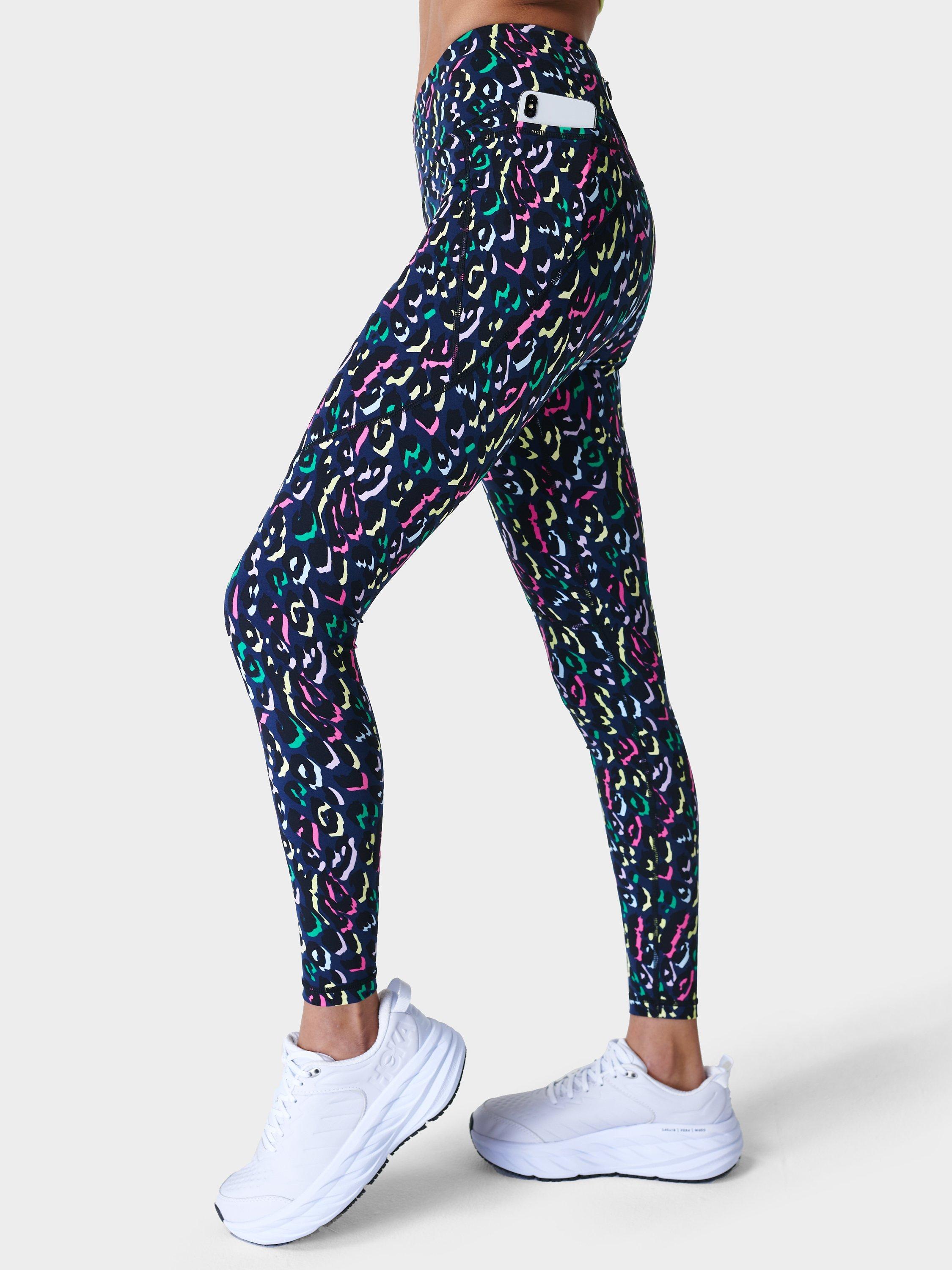 Sweaty Betty Power Gym Leggings, Blue Rainbow Leopard