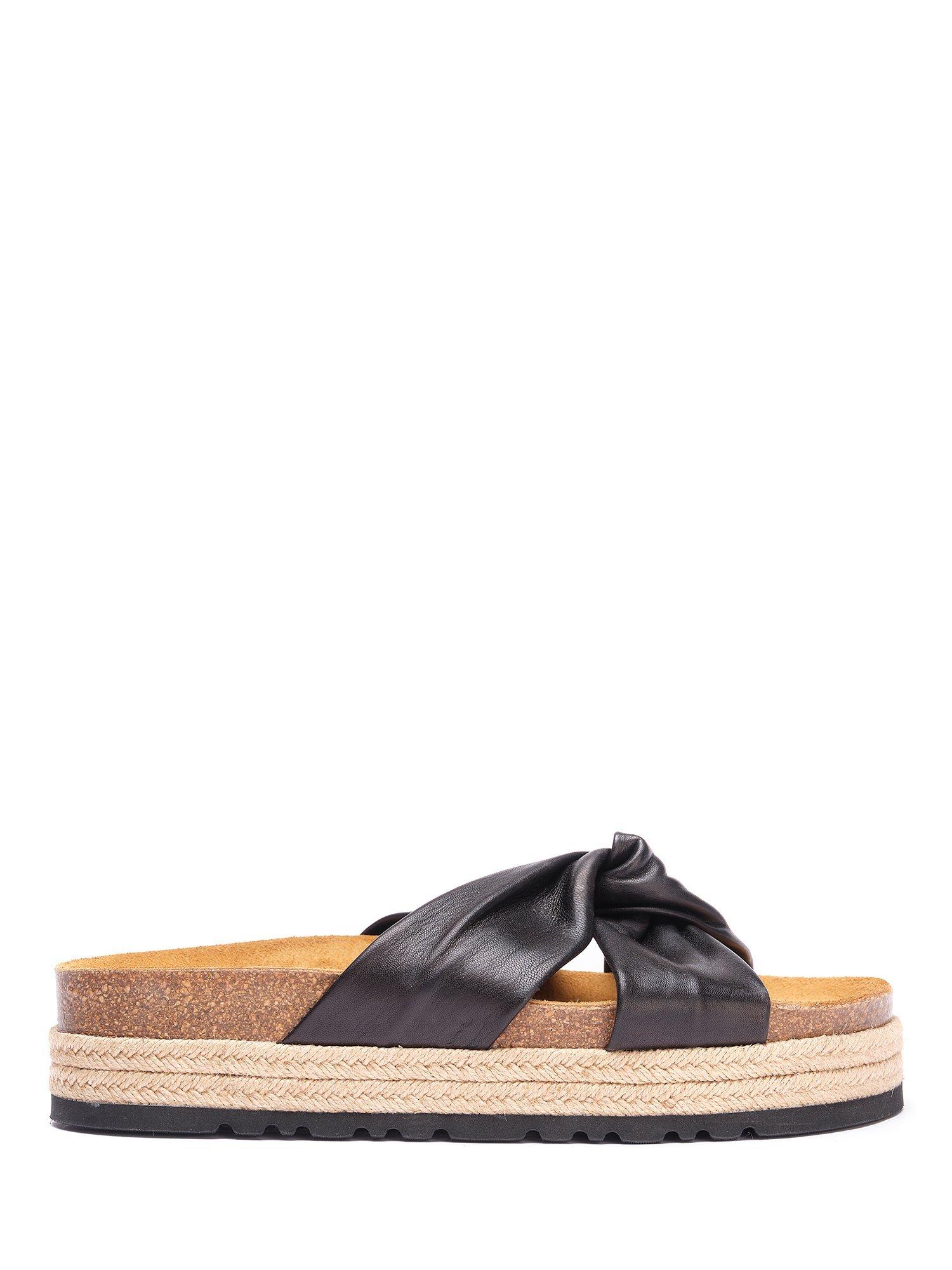 Mint Velvet Lucy Twist Top Slider Sandals, Black