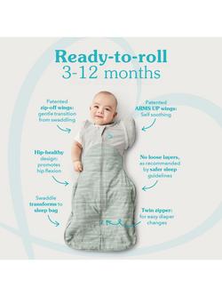 Love to Dream Swaddle Up Transition Baby Sleeping Bag, 1.0 Tog, Grey/White - view 2, Grey/White