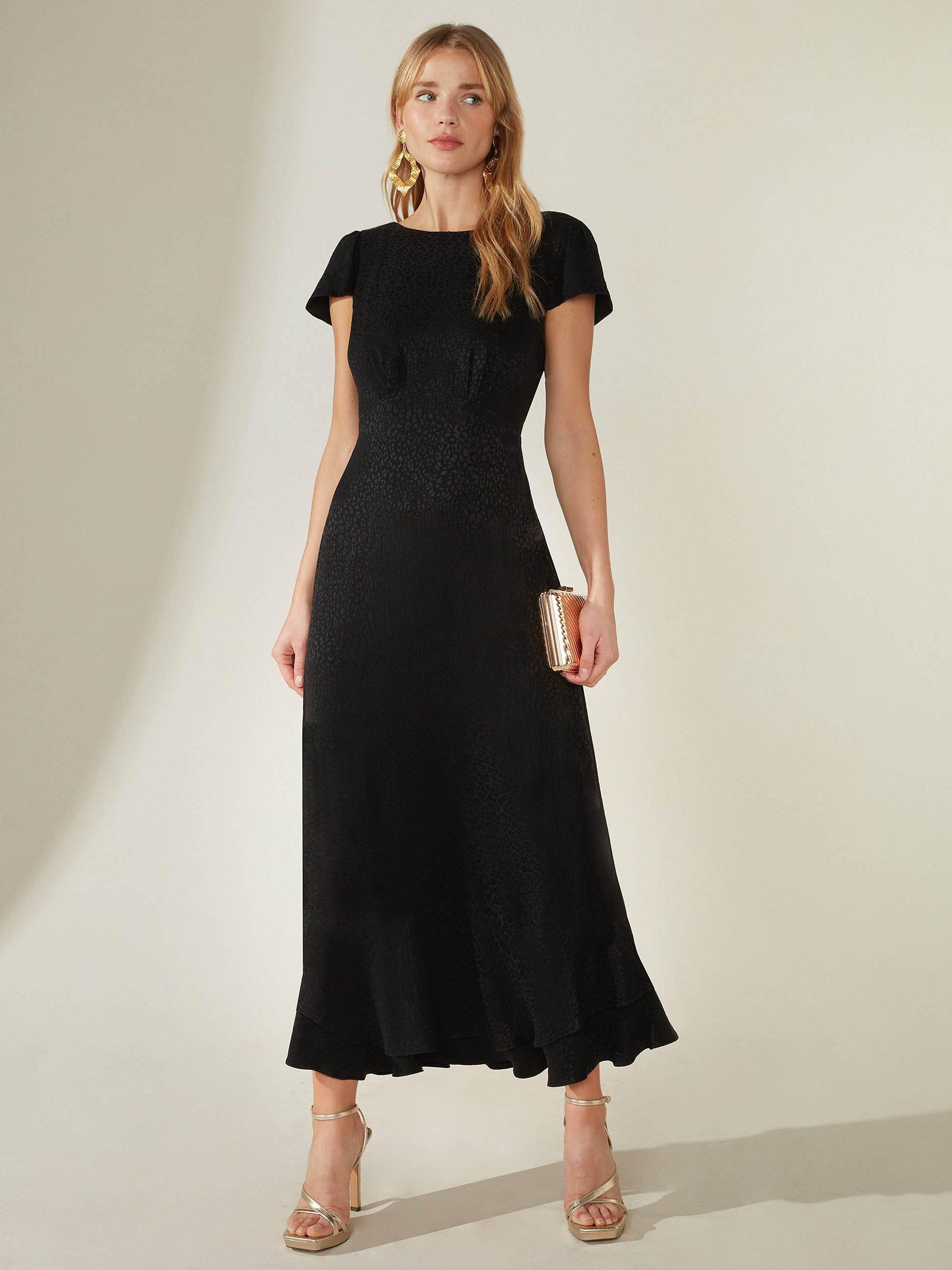 Ro&Zo Phoebe Scoop Back Dress, Black