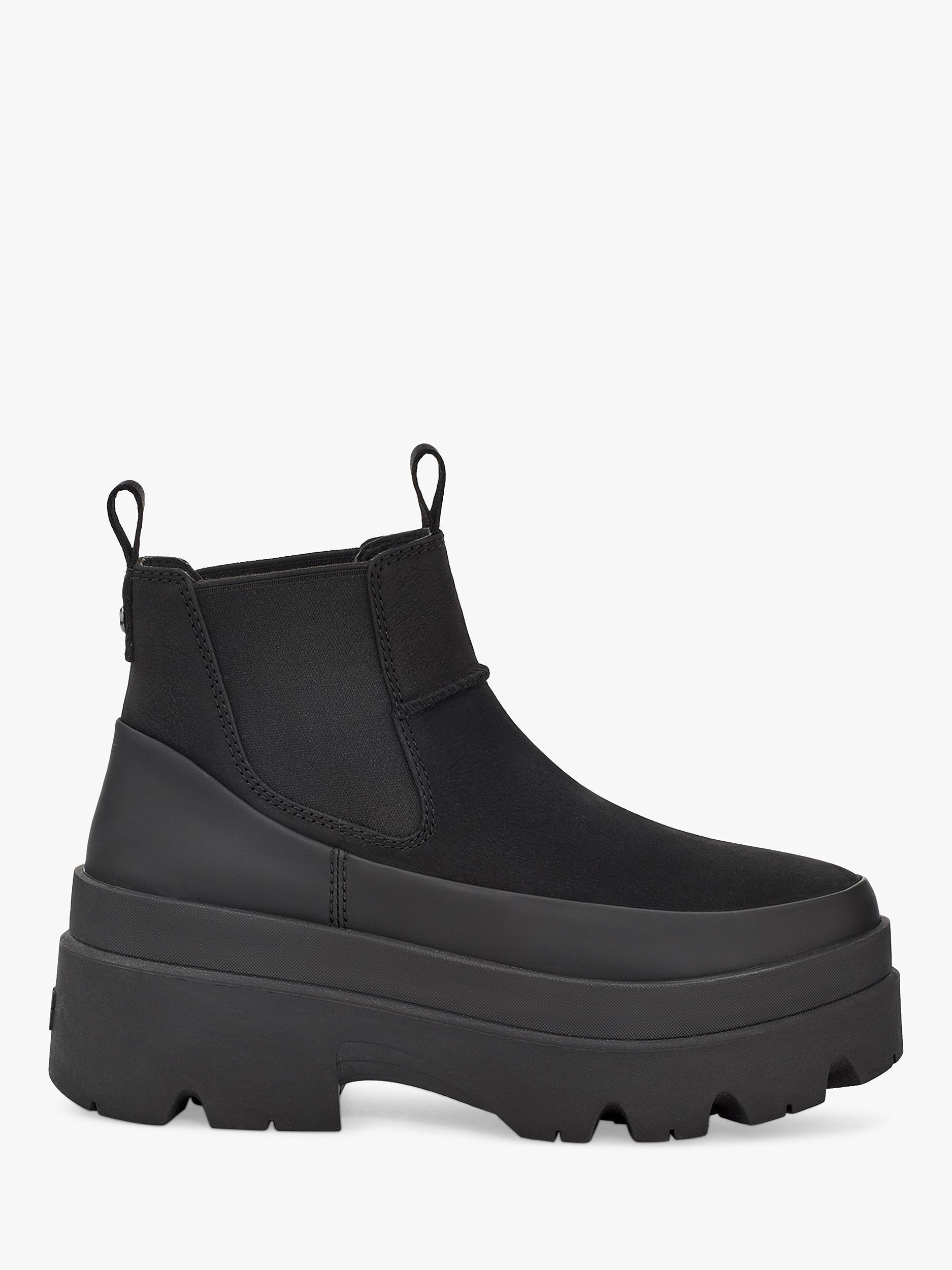 UGG Brisbane Platform Ankle Boots Black