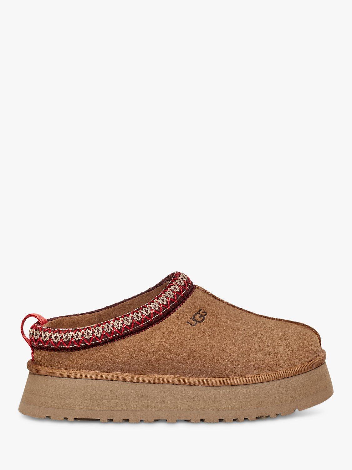 UGG Tazz Suede Flatform Slippers, Chestnut