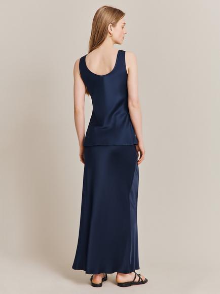 Ghost Emma Slip Skirt - view 2, Navy