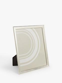 John Lewis Ribbed Photo Frame, Silver Plated, Silver Plated
