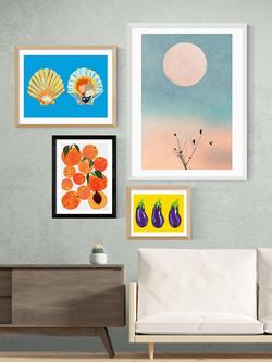 EAST END PRINTS Leanne Simpson 'Peach Harvest' Framed Print - view 2, Black Frame