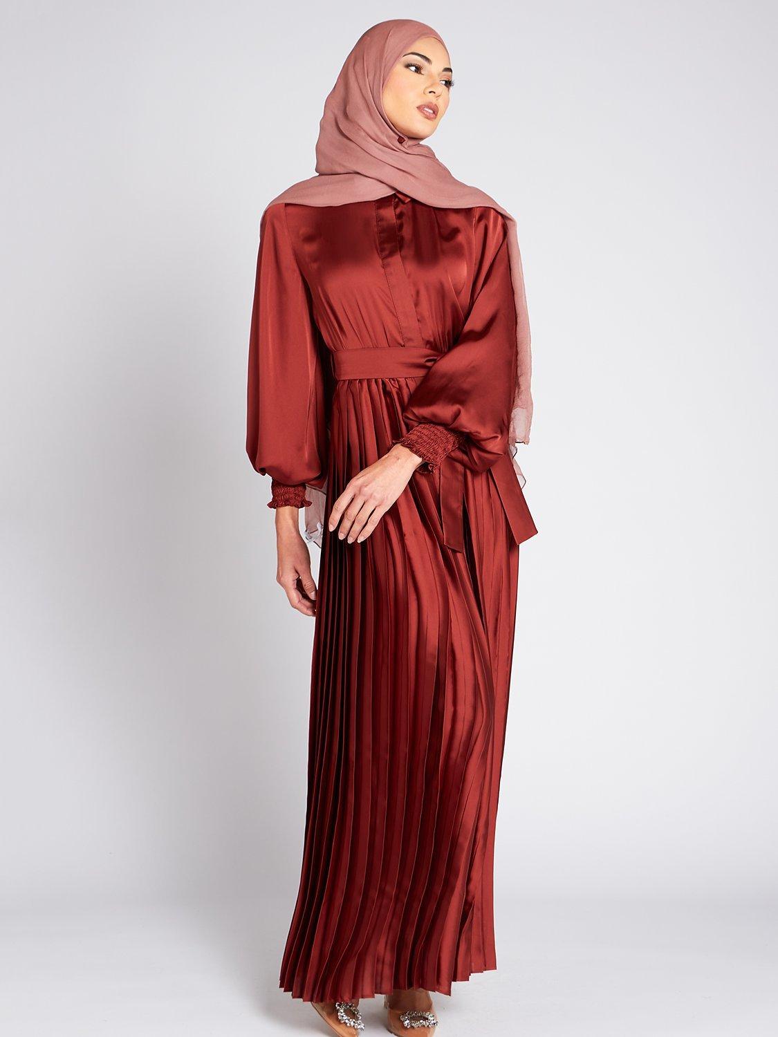 Aab Plisse Maxi Dress, Red