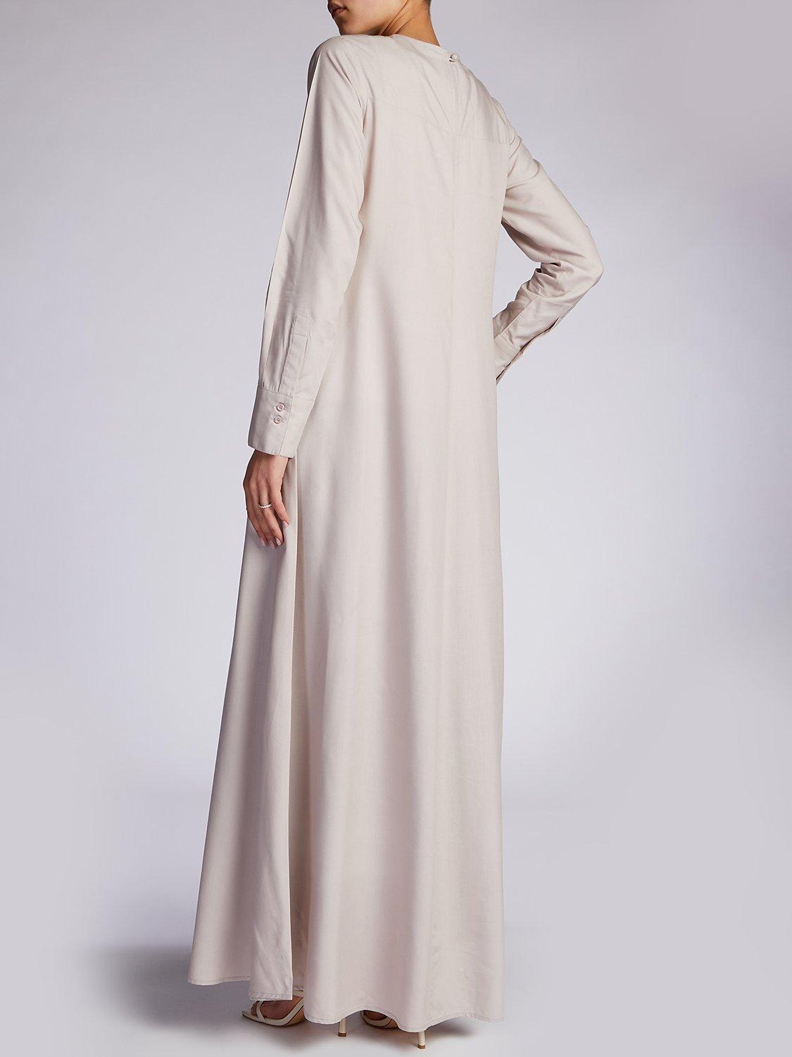 Product image 4 of 6, which shows Aab Raglan Abaya Dress, Grey, S Regular