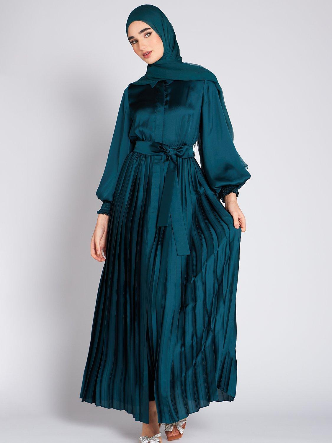 Aab Plisse Maxi Dress, Green