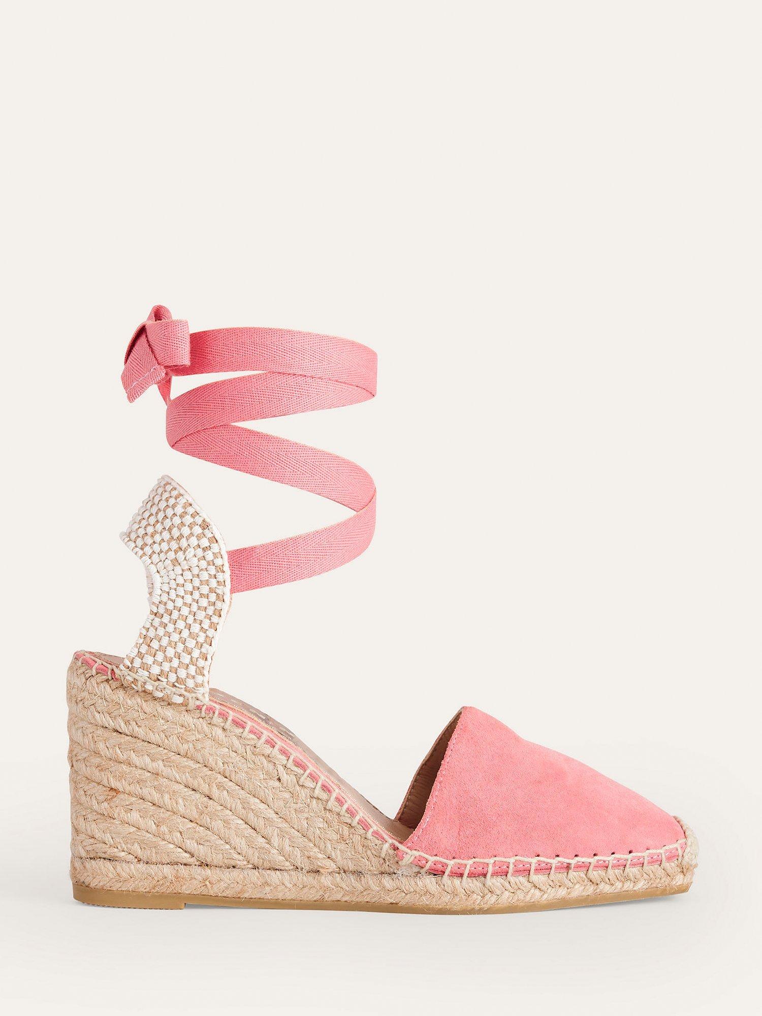 Boden Square Toe Espadrille, Blush Suede